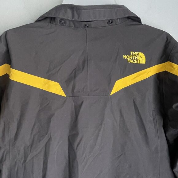 The North Face HyVent Jacket Size Youth Large 14/16 Nylon Full Zip Gray Yellow - Picture 9 of 16